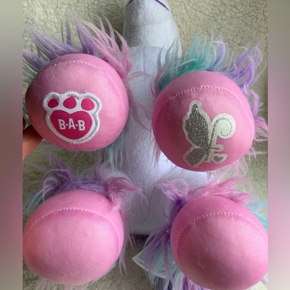 Unicorn Build a Bear Stuffed Animal Embroidered Eyes BABW Plush - Picture 5 of 5